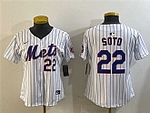 Women's New York Mets #22 Juan Soto White 2024 Home Limited Stitched Jersey,baseball caps,new era cap wholesale,wholesale hats